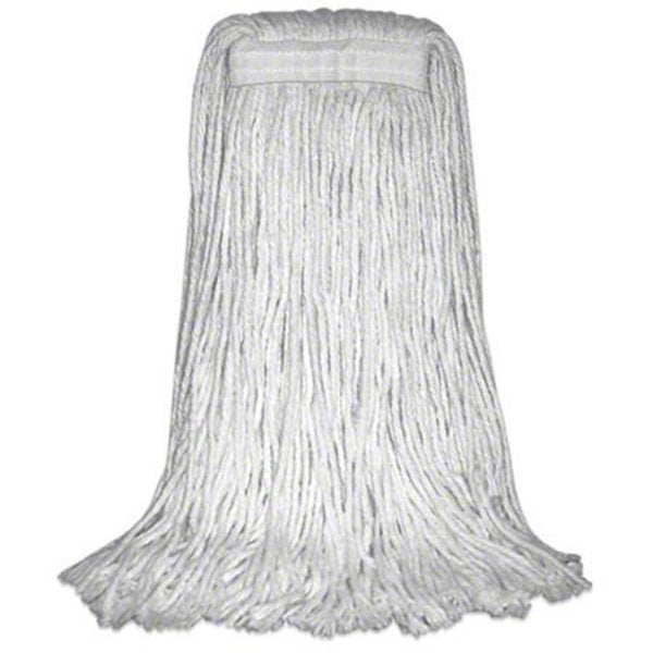 4 Ply Wet Mop, 20 oz Dry Wt, Cut-End, White, Cotton, PK12, P10020