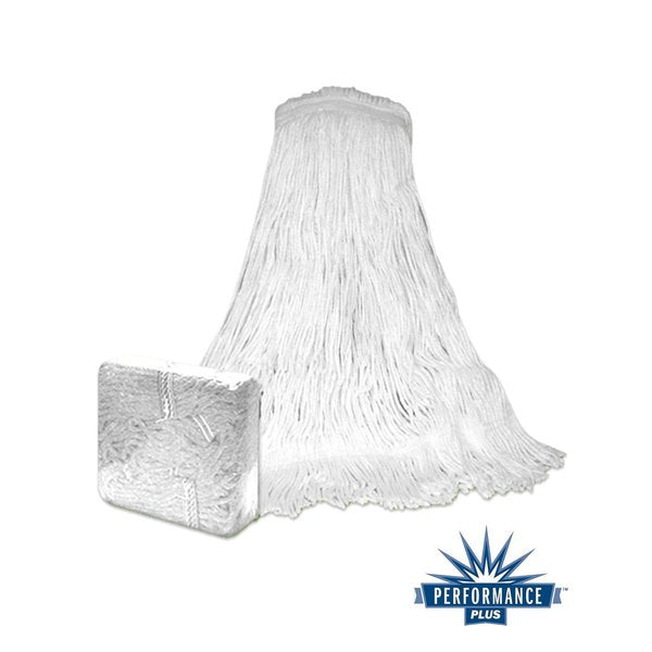 Fantail Mop, 24 oz Dry Wt, Natural, Cotton, PK12