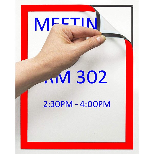 Magneto Adhesive Picture Frame, Red, PK2
