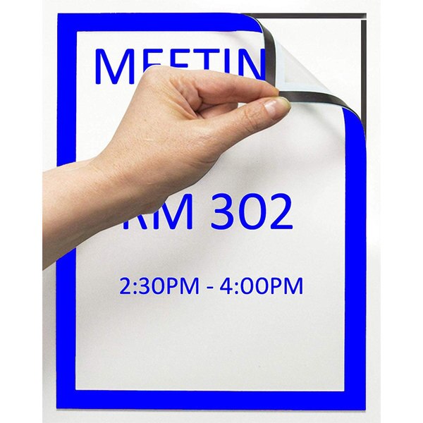 Magneto Adhesive Picture Frame, Blue, PK2