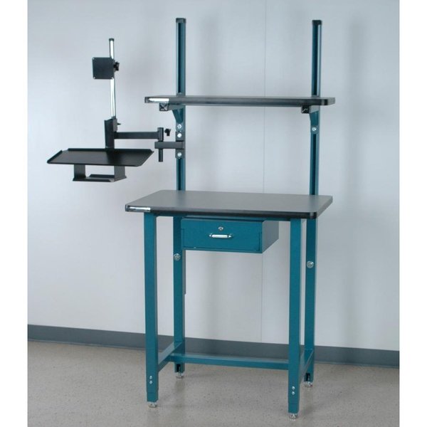 Computer Desk W/ Monitor Arm And Drawer