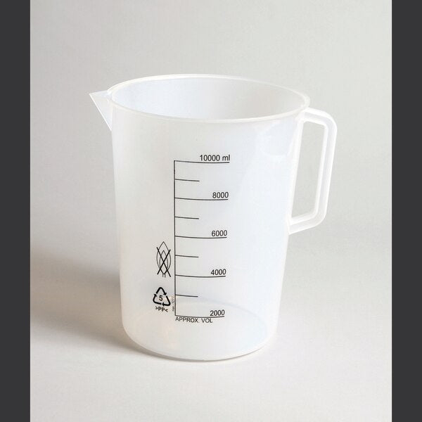 Beakers W/Handle, Printed Graduatio, PK 6