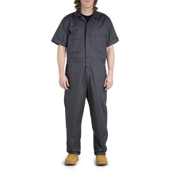 Coverall, Poplin, Short Sleeve, Large, Reg