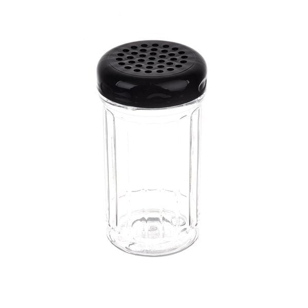 Plastic Shaker, Prfrtd Top, Blck, 12oz, PK12