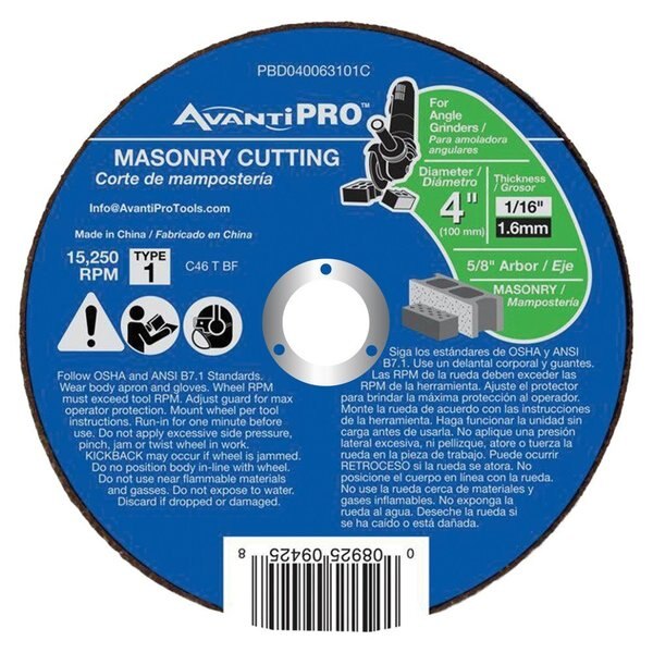 AvantiPro 4x1/16x5/8