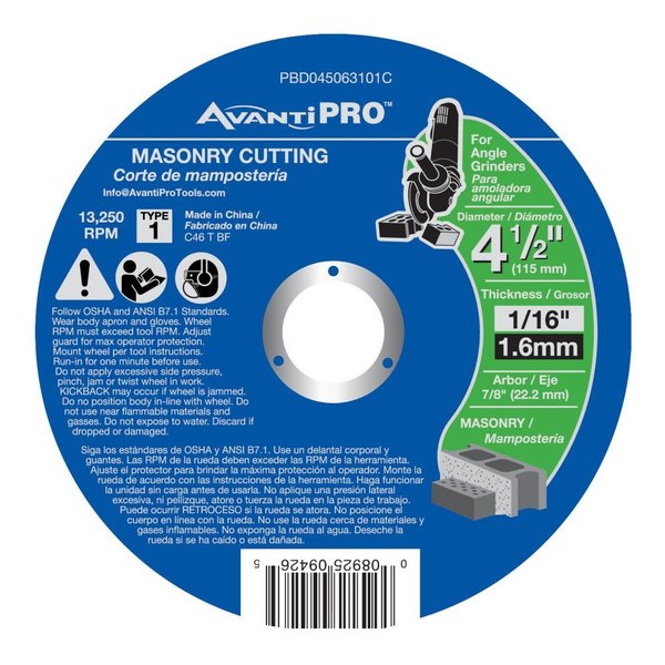 AvantiPro 4-1/2x1/16x7/8