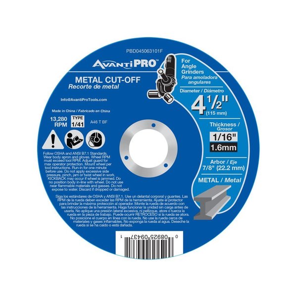 AvantiPro 4-1/2x1/16x7/8