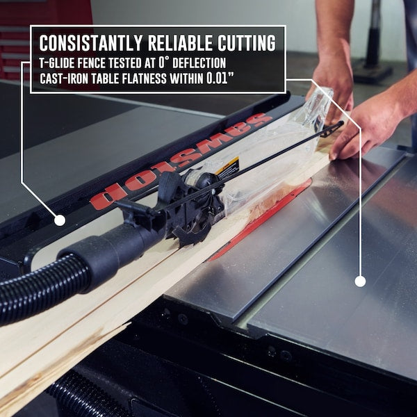 Corded Table Saw 10 in Blade Dia., 52 1/2 in