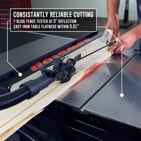 Corded Table Saw 10 in Blade Dia., 52 1/2 in