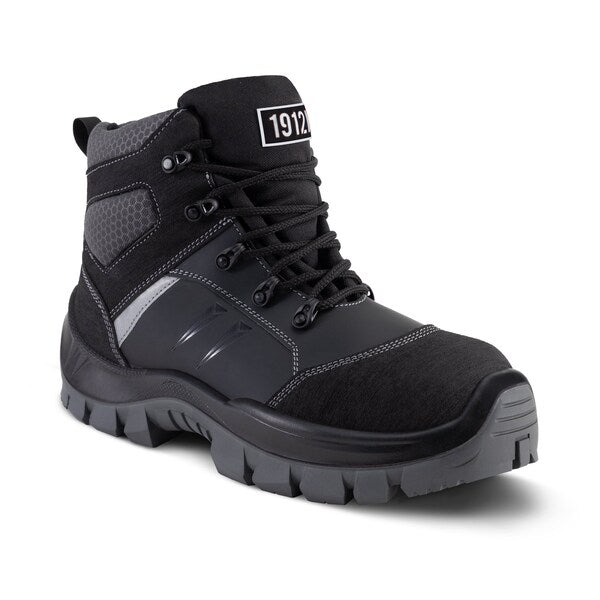 Hot Pepper Leather Work Boot, Black, Men's Size 12