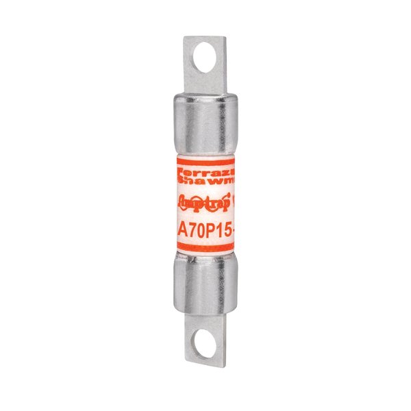 Semiconductor Fuse, Fast Acting, 15 A, A70P Series, 700V AC, 650V DC, 2-7/8