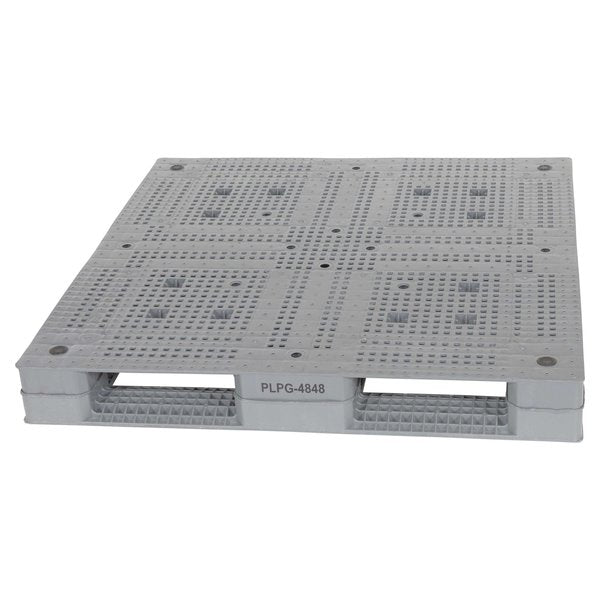 High Density Virgin Polyethylene Pallet, 47 1/4 in L, 47 1/4 in W, 6 in H