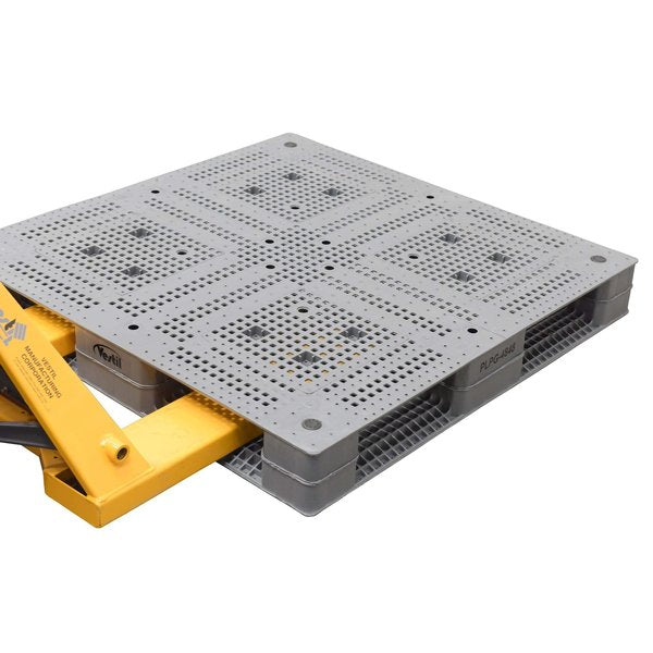High Density Virgin Polyethylene Pallet, 47 1/4 in L, 47 1/4 in W, 6 in H