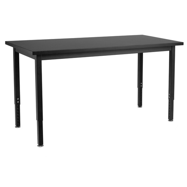 Rectangle Height Adjust Science Lab Table, 24
