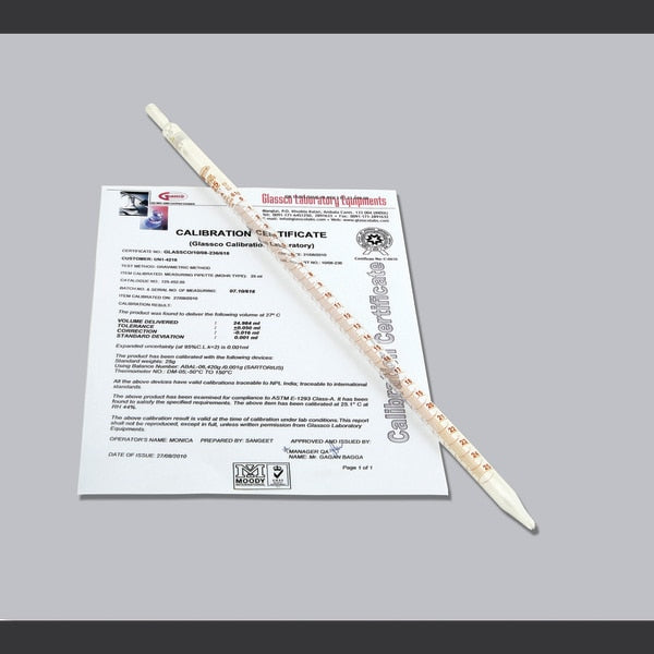 Pipettes, Mohr, Class A, Individual, PK 5