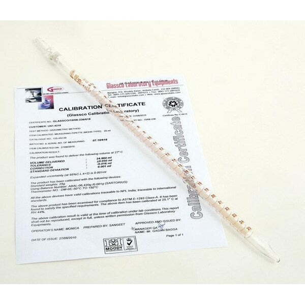 Pipettes, Mohr, Class A, Individual, PK 5