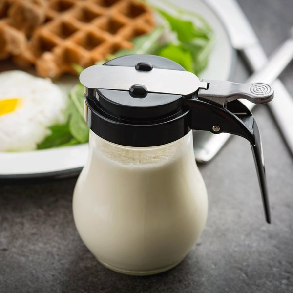 Syrup Dispenser, Teardrop, Blck, 10 oz, PK12
