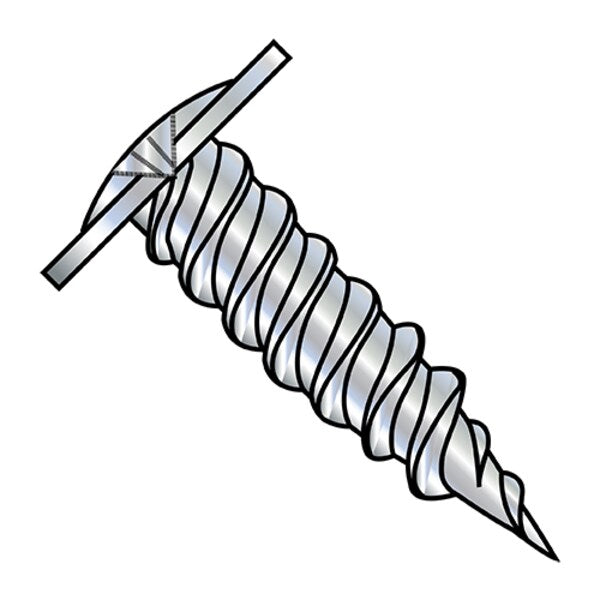 Self-Drilling Screw, #10 x 2 in, Zinc Plated Steel Truss Head Phillips Drive, 3000 PK