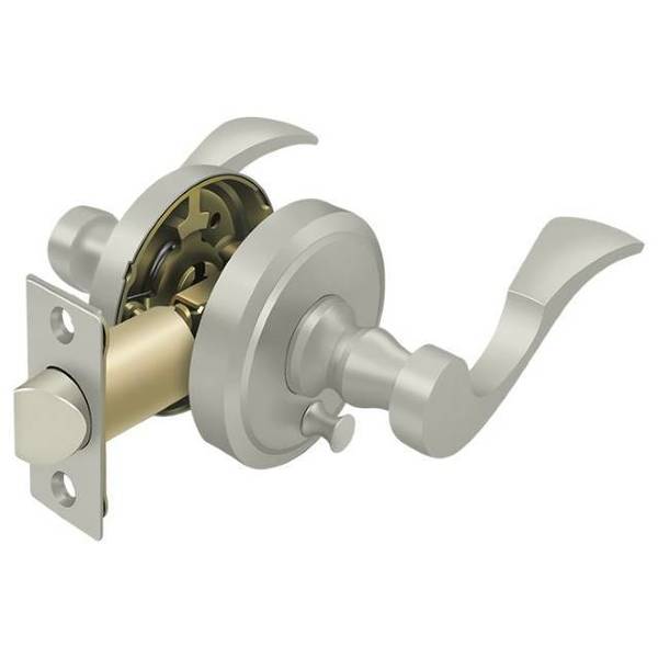 Lacovia Lever Privacy, Left Hand Satin Nickel