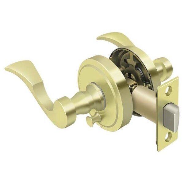 Lacovia Lever Privacy, Right Hand Bright Brass