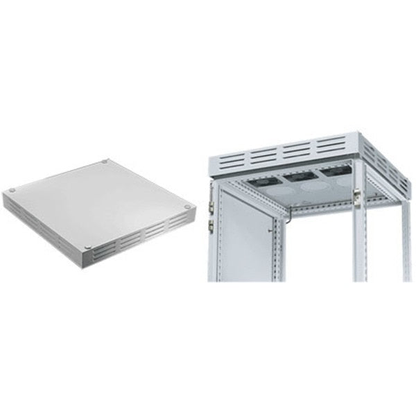 PROLINE Vented Top with Integral Fan Tray, fits Vented Tops, Lt Gray,