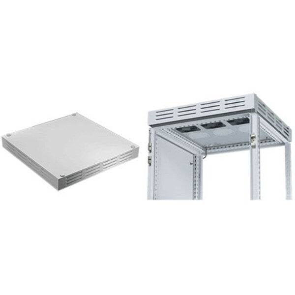 PROLINE Vented Top with Integral Fan Tray, fits 800x600mm, Lt Gray, St
