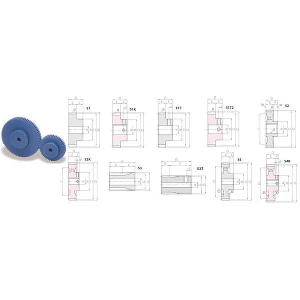 Machined Nylon Spur Gears