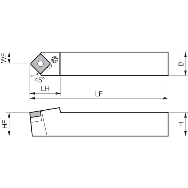 Turning Toolholder, PSDNN 2525M12