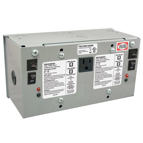 PowerSupply, Enclosed, Dual100VA, 120-24VAC