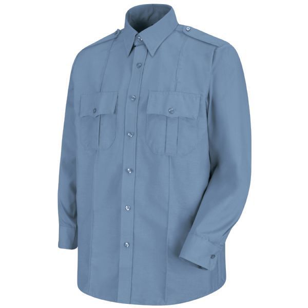 Mns L/S Med Blue Security Shirt