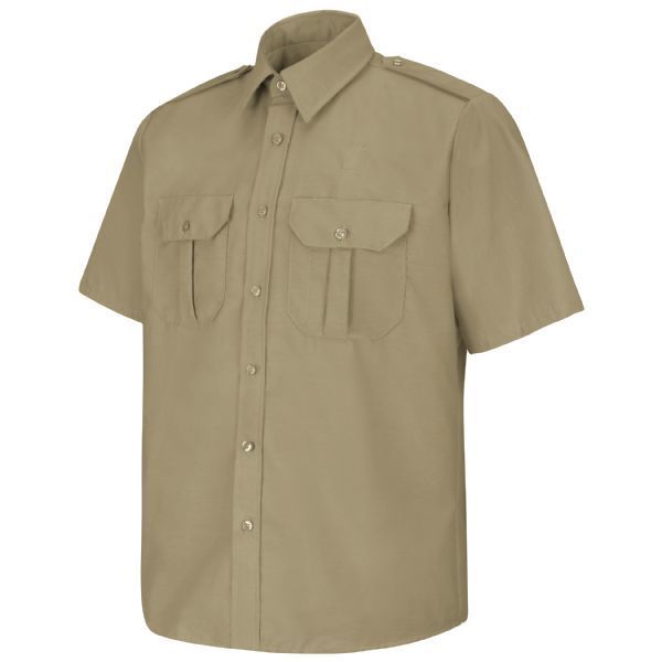 Mens Ss Khaki Security Shirt-Epault