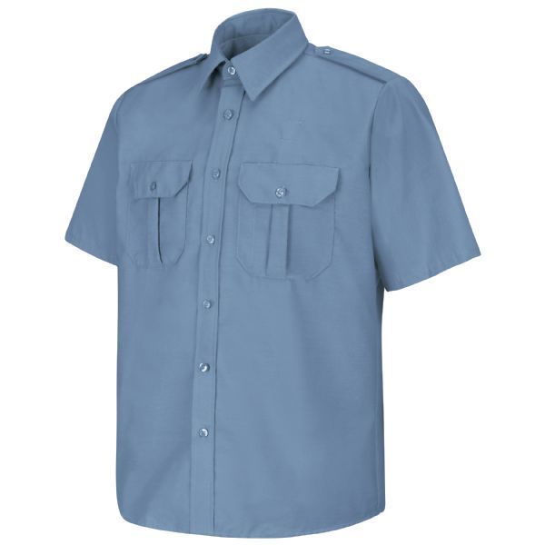 Mens Ss Med Blue Sec Shr Epaulets