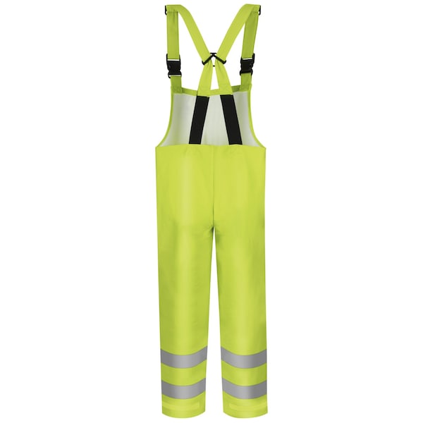 Arc Flash Rain Bib Overall, L, High Visibility Yllw
