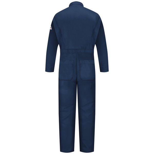 Flame Resistant Coverall, Navy, 100% Cotton, 2XL