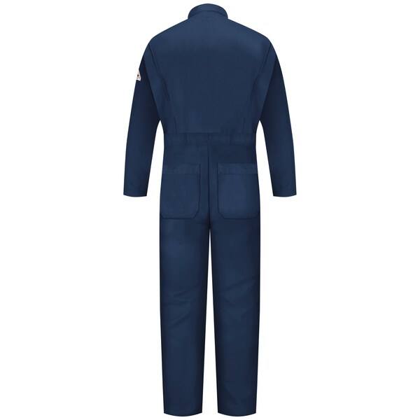 Flame Resistant Coverall, Navy, 100% Cotton, XL