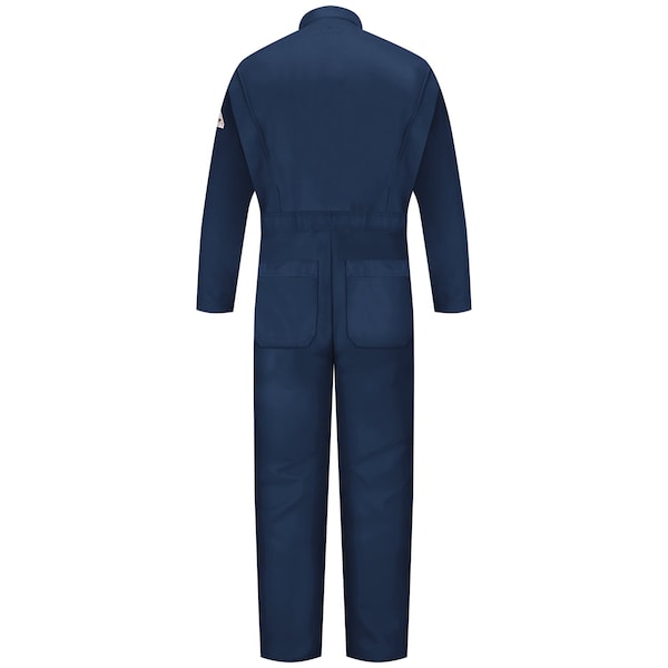 Flame Resistant Coverall, Navy, 100% Cotton, 2XL