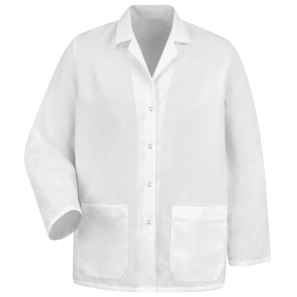 Wmns White Office Coat W/Grippers