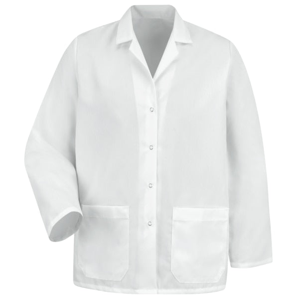 Wmns White Office Coat W/Grippers