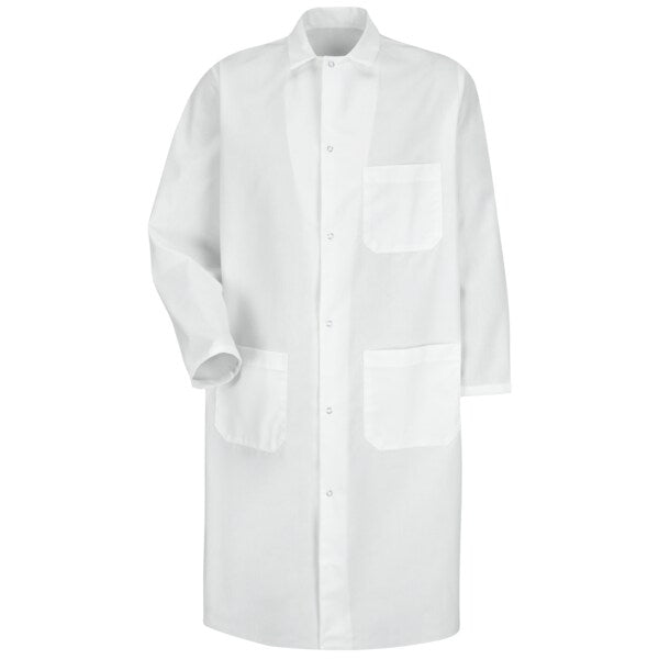 4800Wh/Mns White L/S Butcher Coat