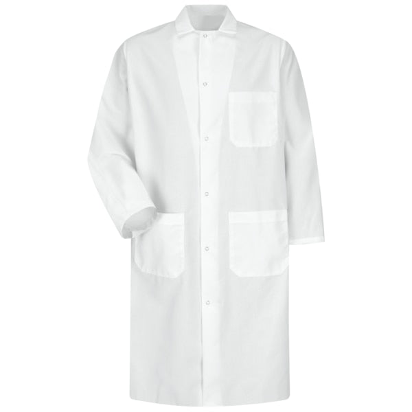 4804Wh/Mns Wh L/S Butcher Coat