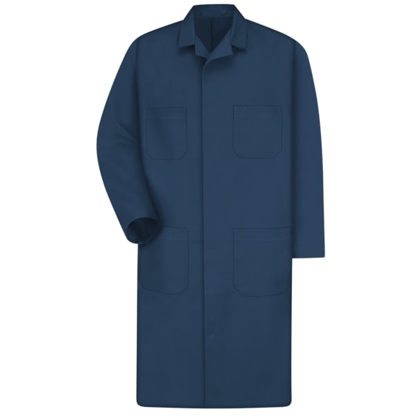 Mens Navy Shop Coat 65/35 Twill