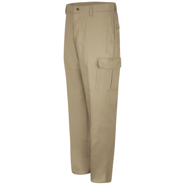 Mns Khaki Cargo Pant W/Snaps Mtr Fl