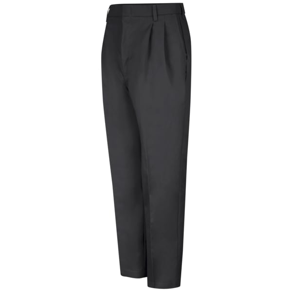 Mens Black Pleated Twill Pant