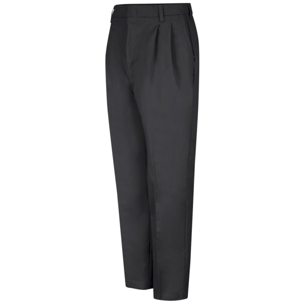 Mens Black Pleated Twill Pant