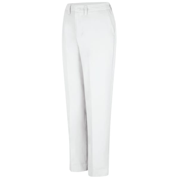 Womens White Side Elastic Pant
