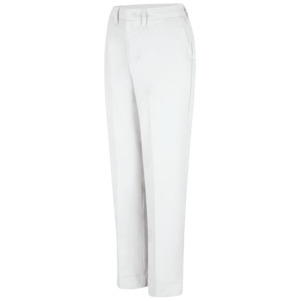 Womens White Side Elastic Pant