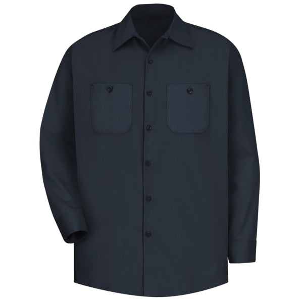 Mns Ls Dark Navy Cotton Workshirt, XL