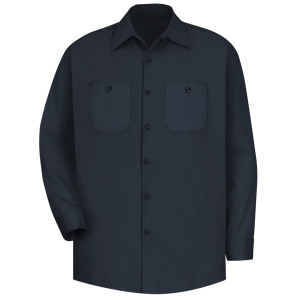 Mns Ls Dark Navy Cotton Workshirt, XXL