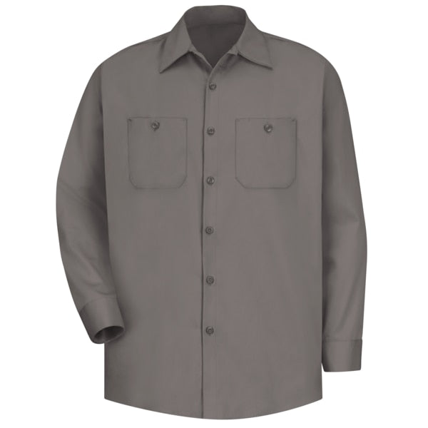 Mns Ls Graphite Gray Dp Cotton, 3XL