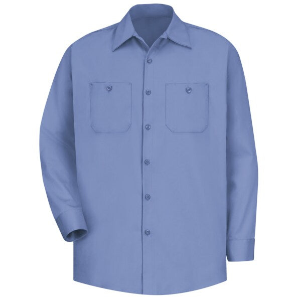 Mns Ls Lt Blue Dp Cotton Workshirt, 3XL